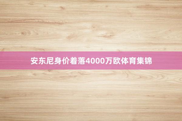 安东尼身价着落4000万欧体育集锦